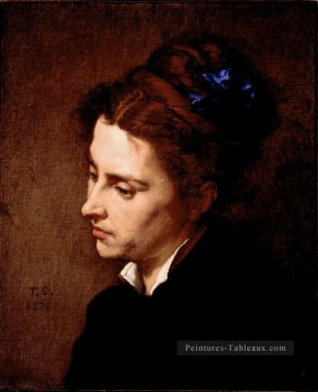  Thomas Peintre - tête d’une femme figure peintre Thomas Couture